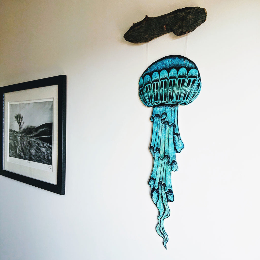 Clay Jellyfish Wall Hanging Large