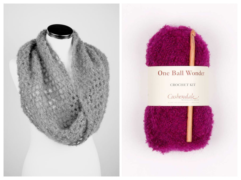 Snood Mohair Crochet Kit, available in a no. of colours
