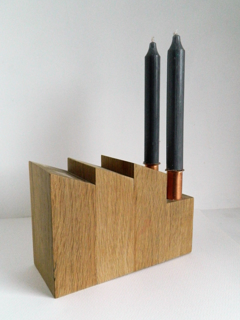 By the factory wall candle holder