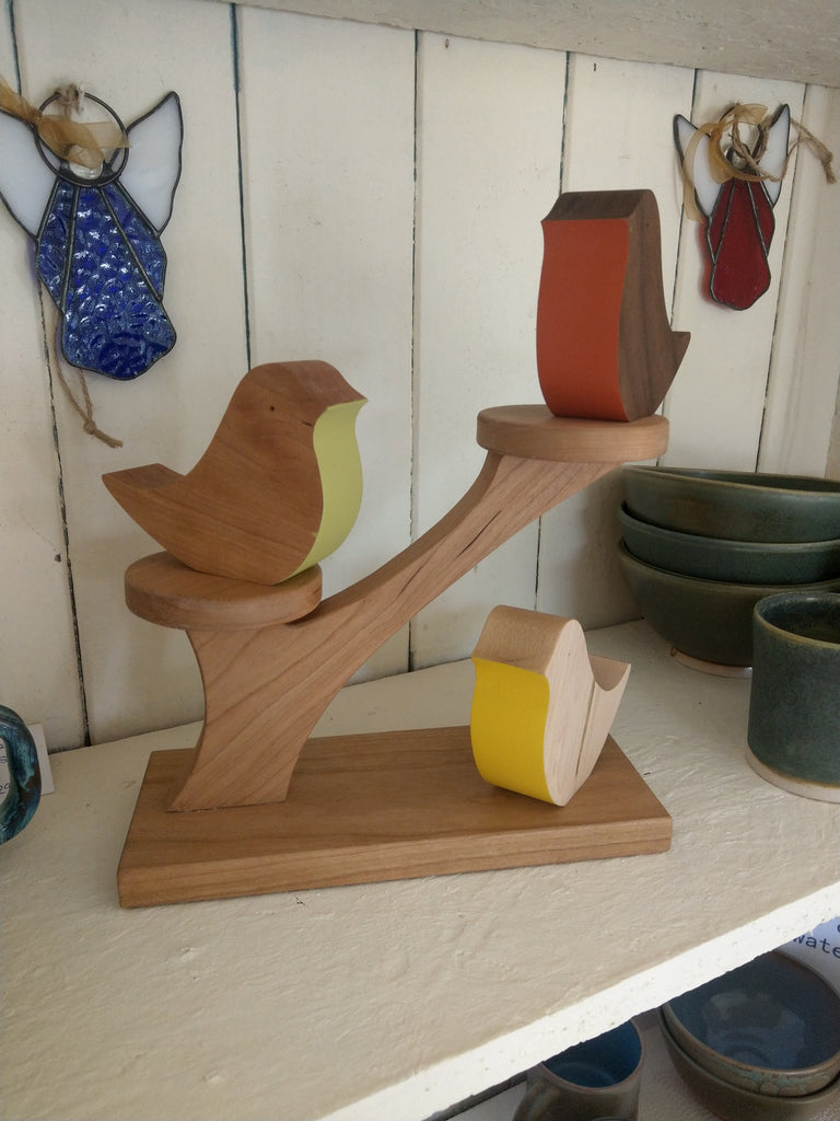 Wooden Robins Wooden Stand