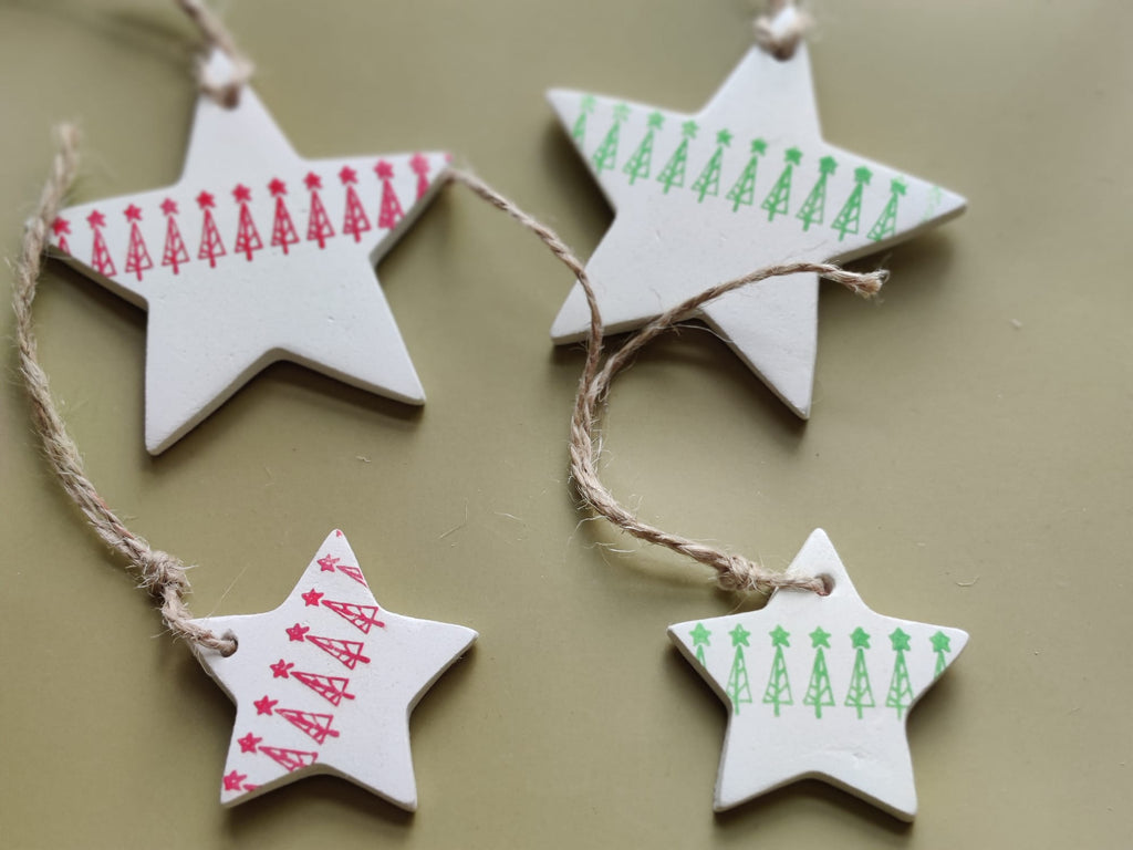 Handmade Irish Clay Decorations : Christmas Tree with Star