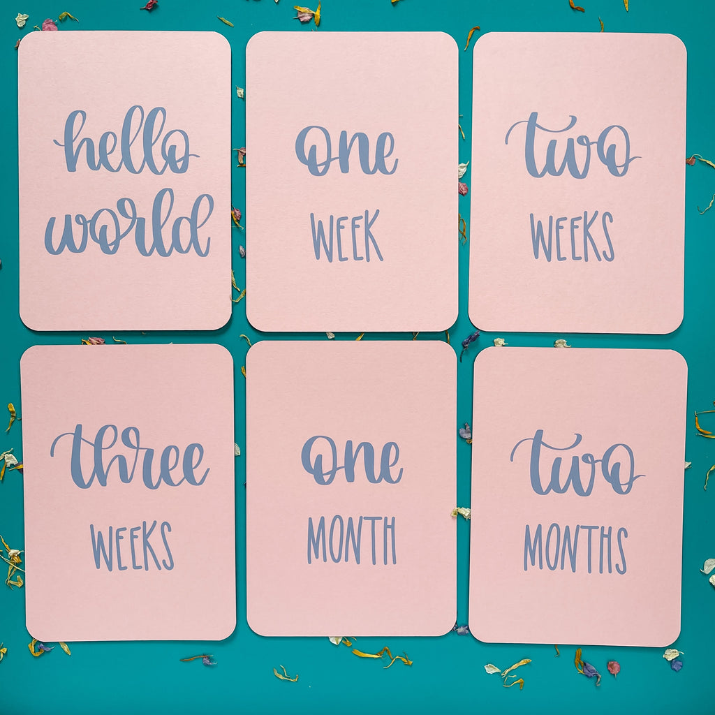 Pink or Blue Milestone Cards