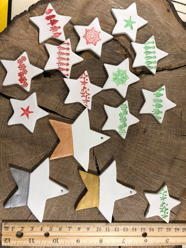 Handmade Irish Clay Decorations : Christmas Tree with Star