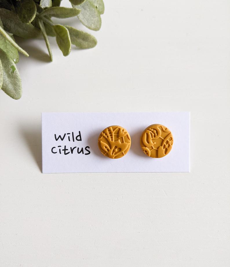 Lace studs | Polymer Clay Earrings