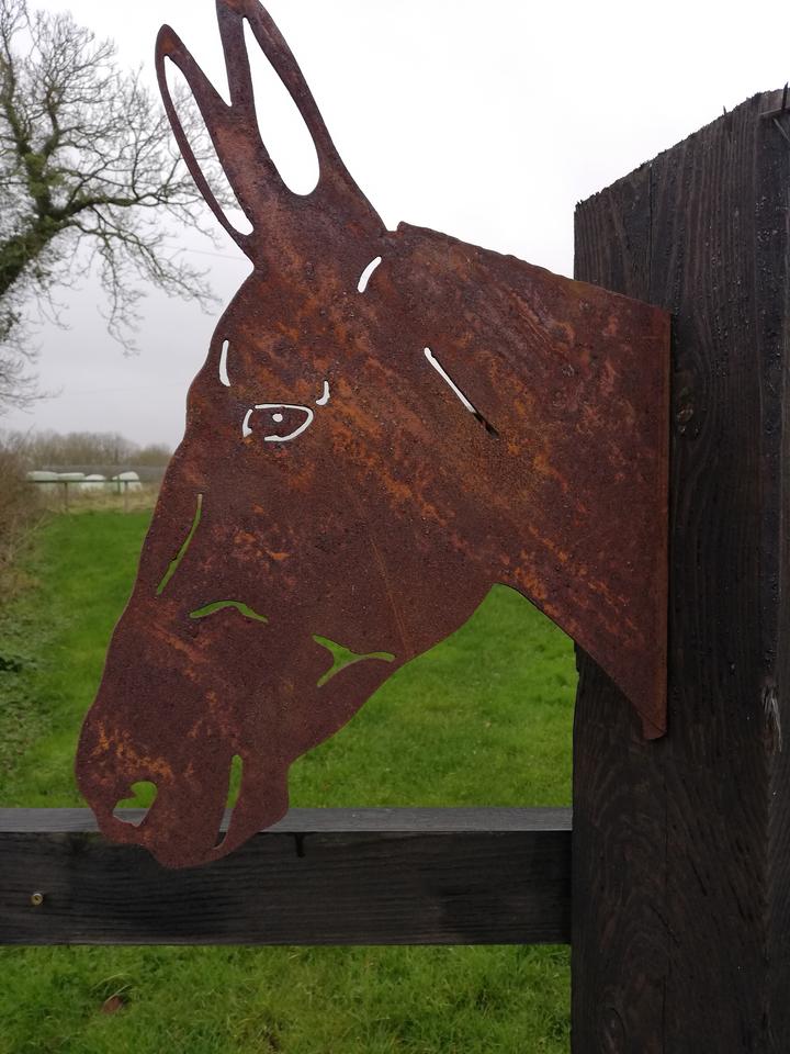 Rustic Horses Head Metal Wall Art