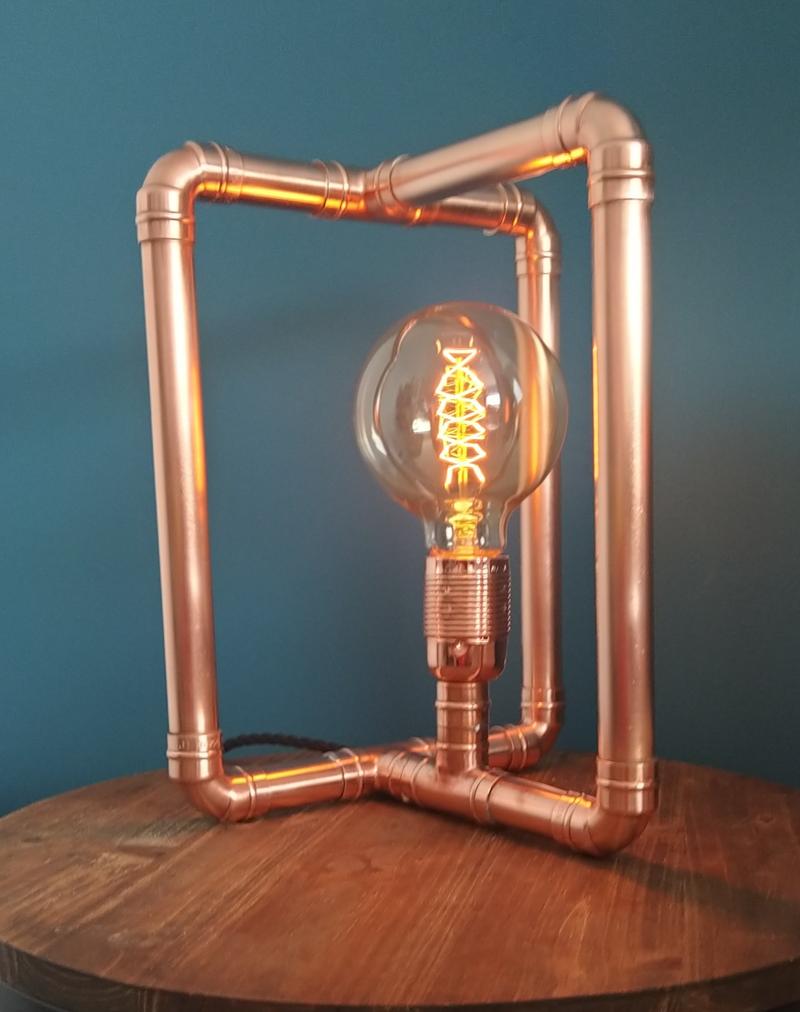 Geo Copper Lamp