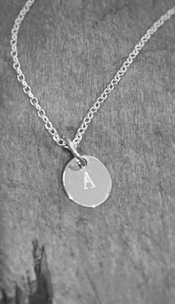 Silver Chain with Initial Disc