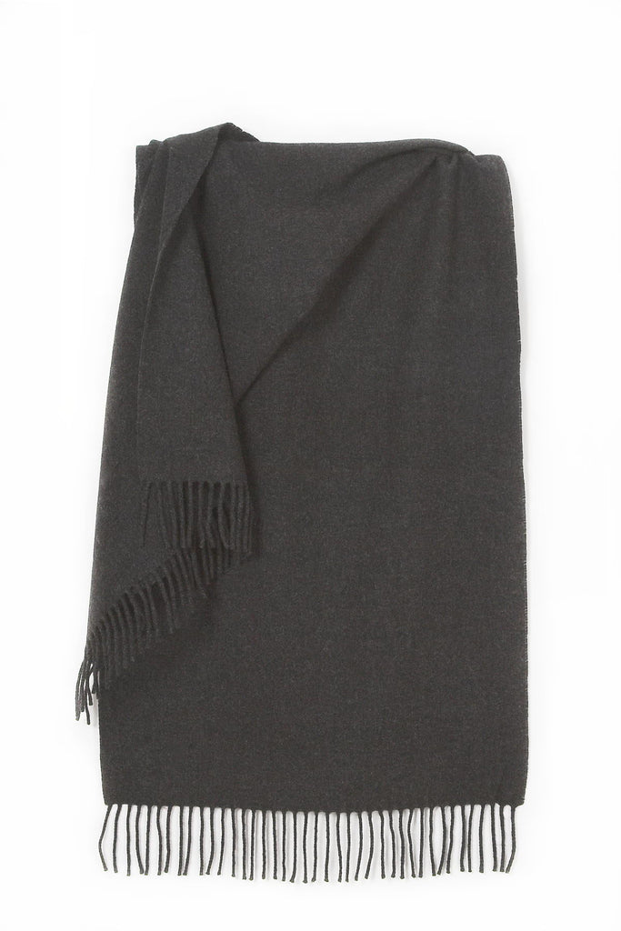 Lambswool Solid Stole Charcoal