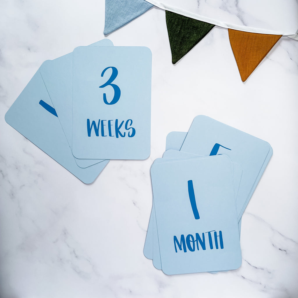 Pink or Blue Milestone Cards